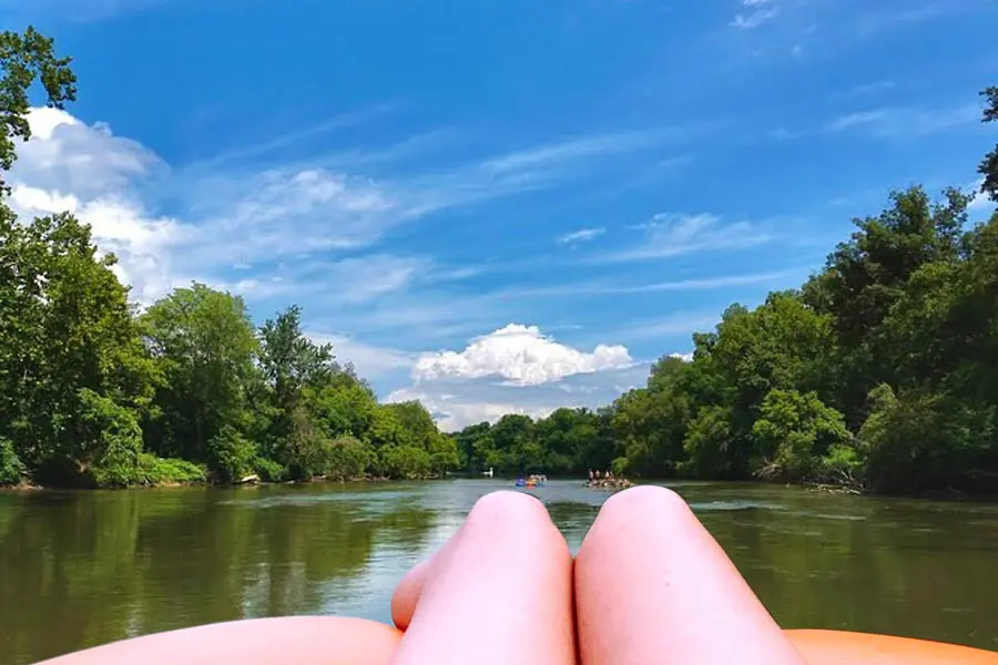 Zen Tubing the French Broad River in Asheville NC
