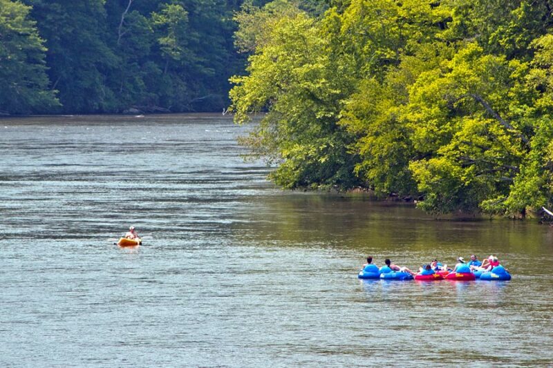 Zen Tubing Float Down the French Broad River in Asheville, NC