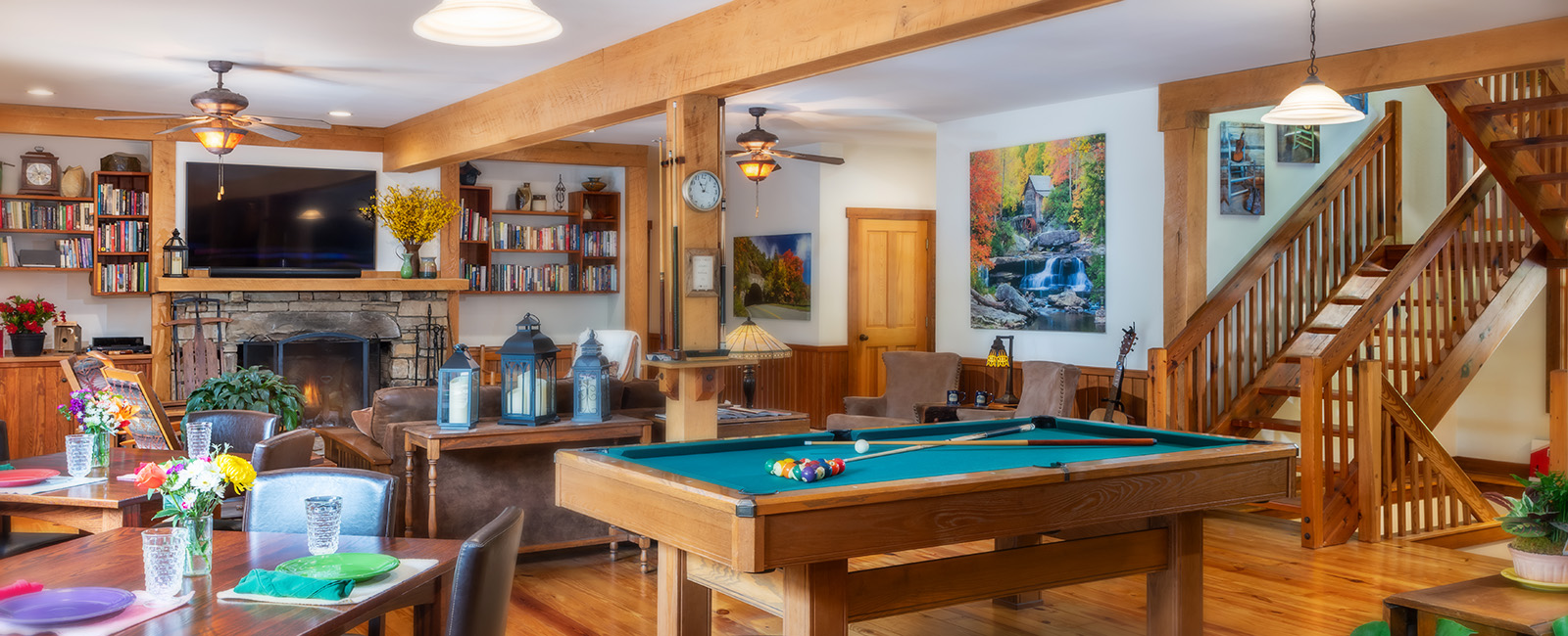 Great Room with Pool Table