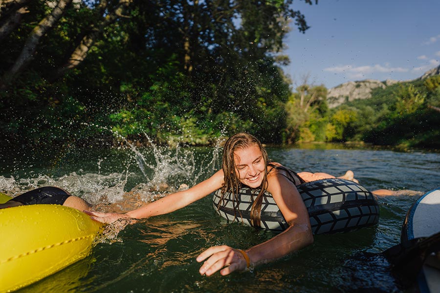 tubing on the French Broad River